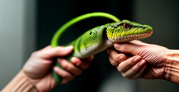 Handling venomous vs. non-venomous pet reptiles